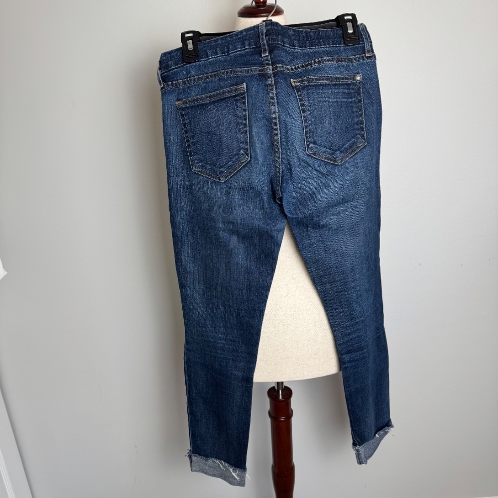 Koral Medium Blue Wash Cuffed Cropped Capri Skinny Jeans Women's Size 27 - Picture 2 of 7